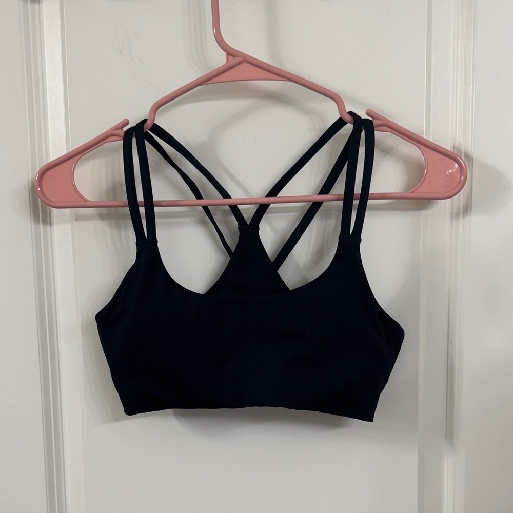 Fabletics Black Strappy Sports Bra